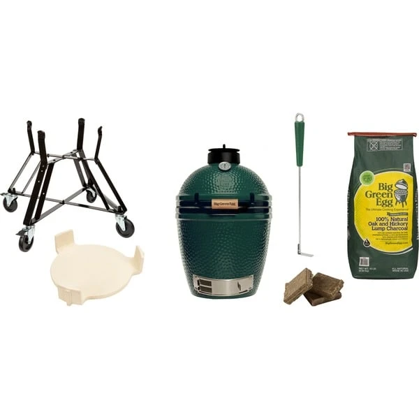 Big Green Egg Medium, Starter-Paket, Holzkohlegrill 3 Big Green Egg Medium, Starter-Paket, Holzkohlegrill