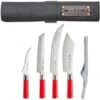 DICK Leder-Rolltasche "Red Spirit", 5-teilig, Besteck -Napole Grill Geschaft DICK Leder Rolltasche Red Spirit 5 teilig Besteck@@1892248